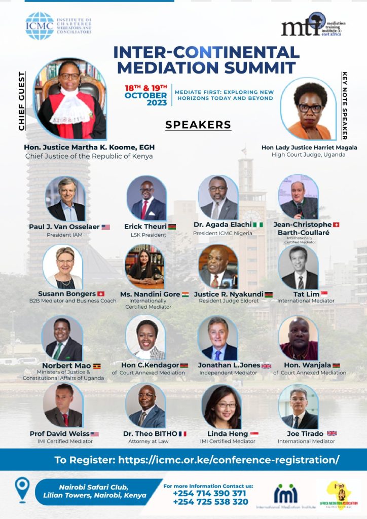 ICMC Intercontinental Mediation Summit All Speakers Oct. 12 724x1024
